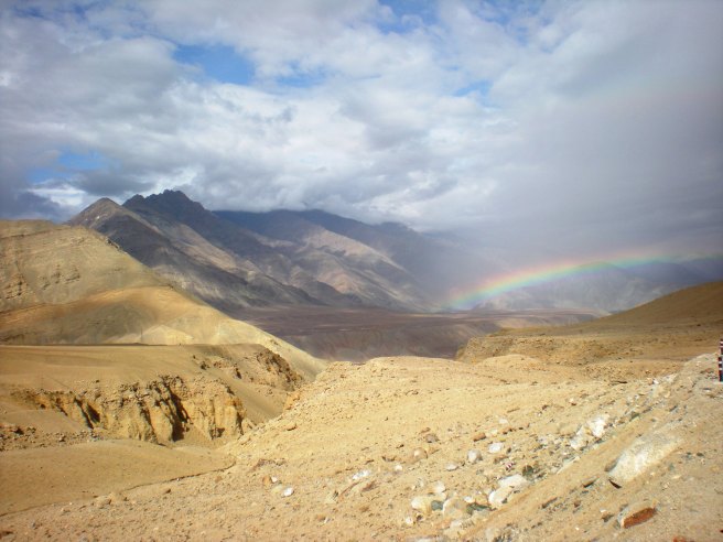 A rainbow over Ladakh