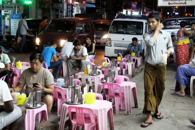 Eating out - streets of Yangon